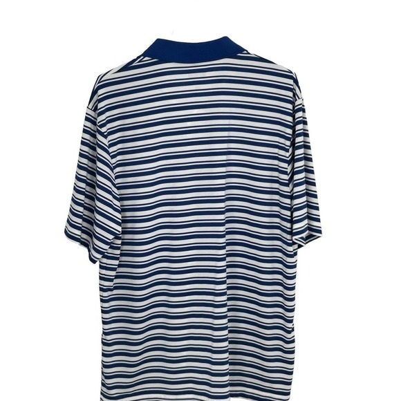 Indianapolis Colts NFL Team Apparel Cool Polo Shirt - Blue, White Striped Size L - Picture 6 of 15